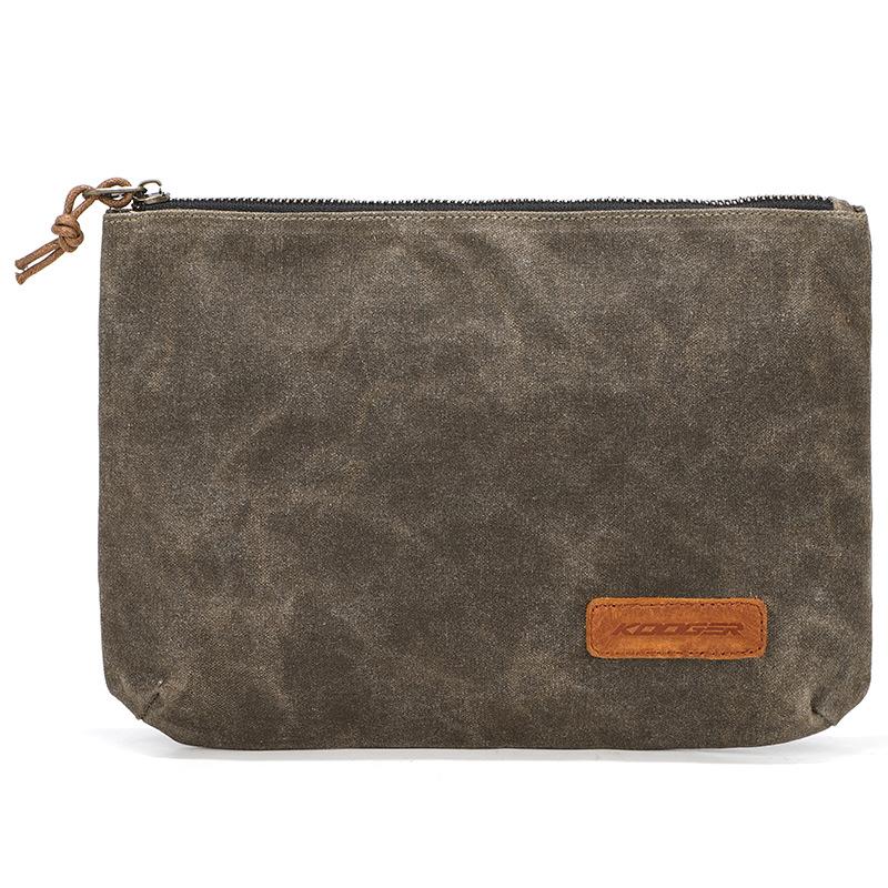 Versatile Retro Batik Canvas Men'S Clutch Bag, Light Storage Certificate, Soft Bread Four Colors Optional