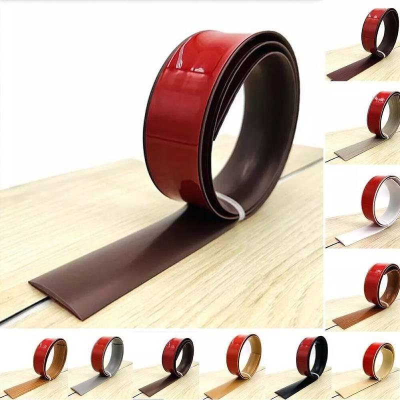 Durable Pvc Transition Strip For Seam Concealment Self Adhesive Design For Modern Home Decor In Bathrooms Living Rooms And Sports Areas