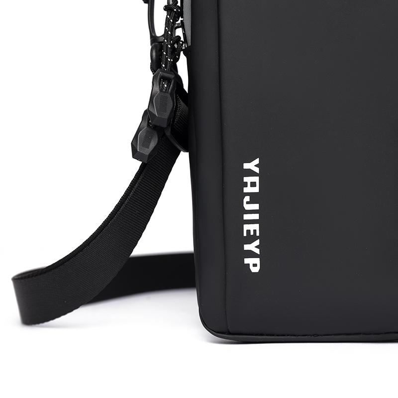 Men's Multi-Layer Nylon Sport Bag – Convertible Crossbody with Phone Pocket for Outdoor Travel & Daily Use