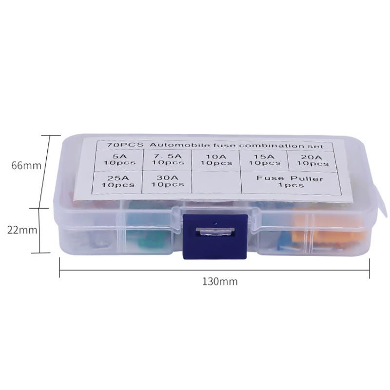 71Pcs 5A 7.5A 10A 15A 20A 25A 30A Mixed Sizes Low Profile Kit Micro Mini Blade Fuse Auto Car Truck Motorcycle Fuses Fuses4