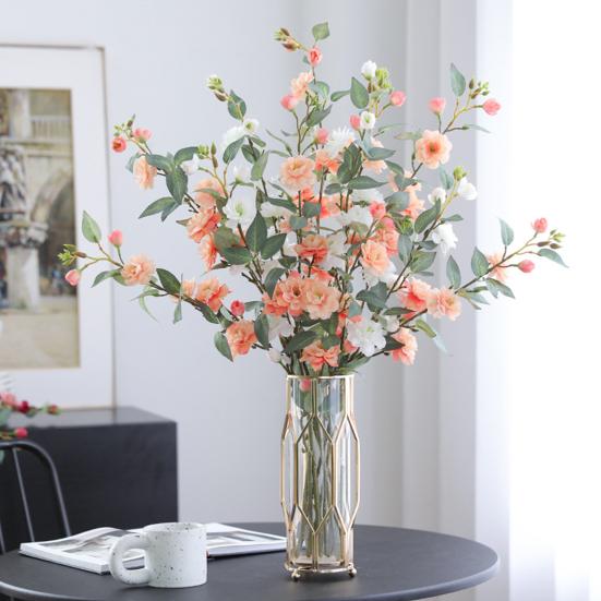 

Artificial Flower Stems Faux Silk Fake Flowers with Long Stems Faux Flower Branches for Vase Flower Arrangement Home Wedding Table Decor білий