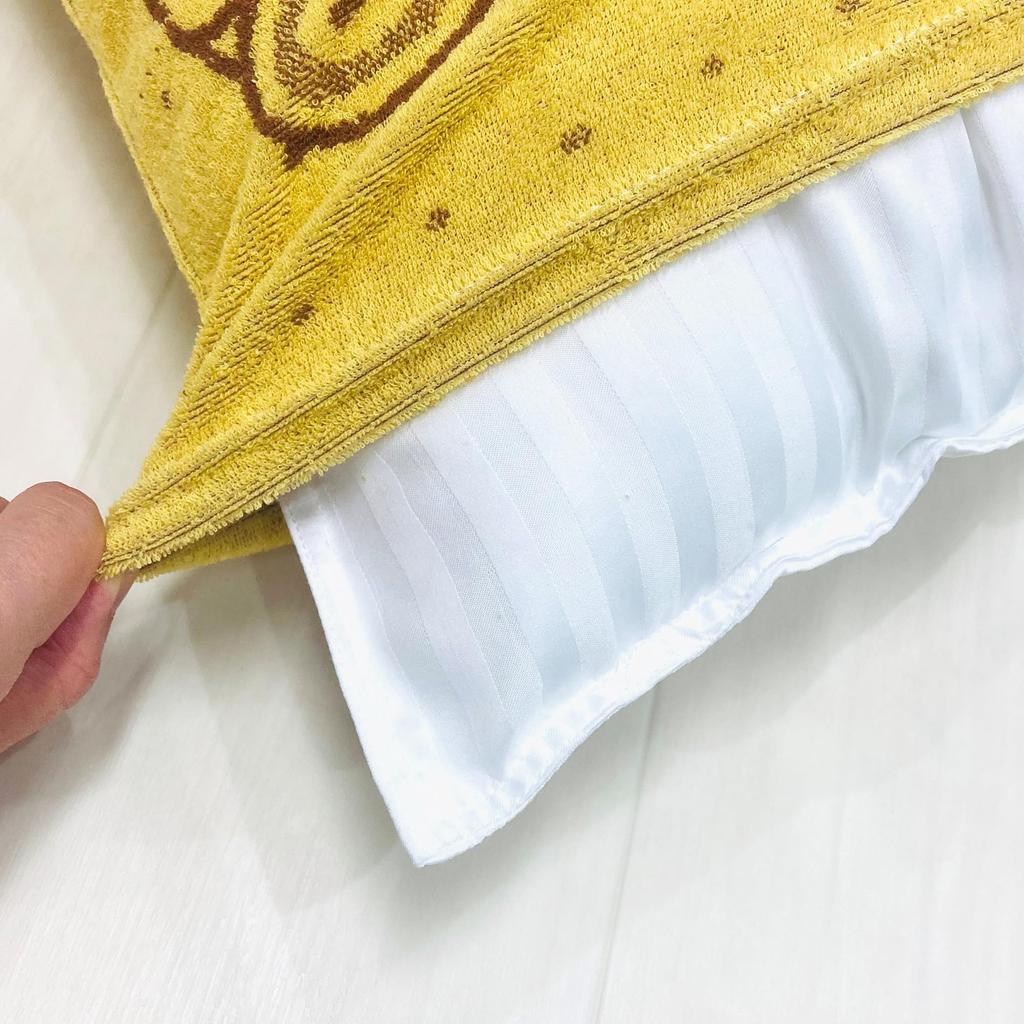 MORIPiLO Sanrio Pompompurin Terry Fabric Pillowcase and Stretchy 43x63cm 35x50cm Suitable for Parents and Cute Plush Sanrio Morishita Pillow (Soft