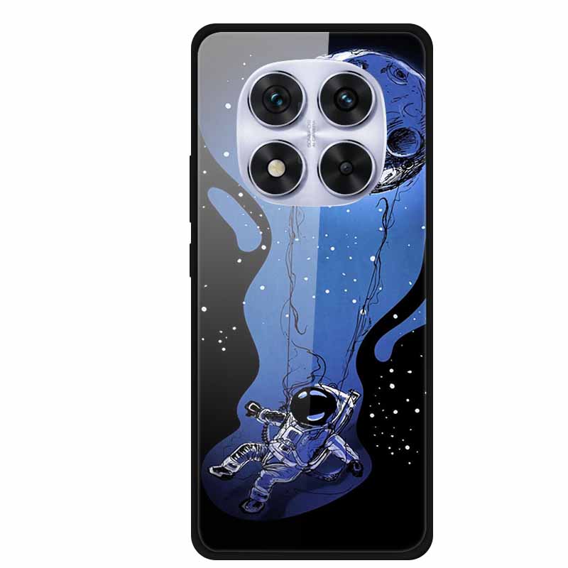 Tempered Glass Case For Redmi Note 14 Pro Coque 14Pro Flowers Phone Cases For Xiaomi Redmi Note14 Pro Hard Back Cover Case Funda