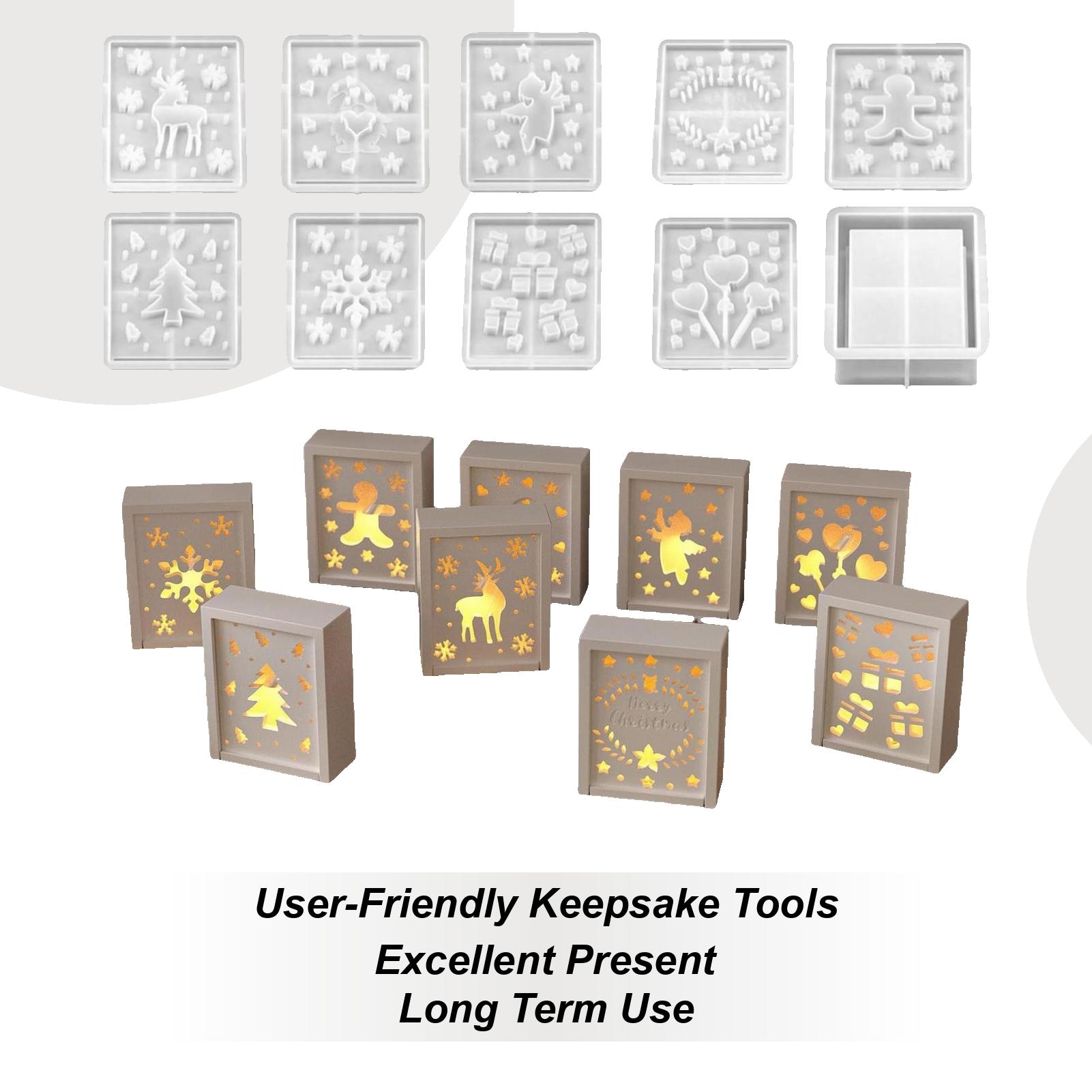 

Silicone Christmas Molds 10 Pieces Christmas Resin Casting Candy Mold Non-Stick Home Decor for Plaster Clay Soap Fondant Haunted China Mainland