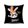 Easter Series Pillow Cover with Rabbit and Carrot Design