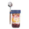 Stable Glass Cups with Lid and Spoon Functional Glass Oats Container With Lid And Spoons Perfect For Portable Meals