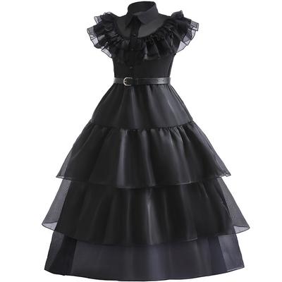 Beliebtes Mädchen Netzkleid Kleid Cosplay Wednesday weibliche Hauptrolle Party Auftrittskleid