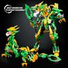 Model Robot Formă Dublă Războinic Dragon Set Blocuri de Construcție Mecha Transformabil și Figurină Mecha Dragon pentru Colecționari Adulți Decor