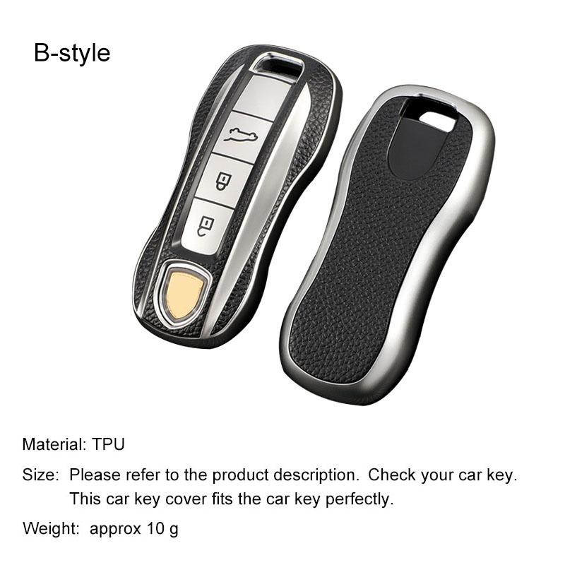 

For Porsche Cayenne Panamera Macan Cayman 911 718 918 958 Key Case Cover Shell Fob Remote Key Protector Holder Accessories