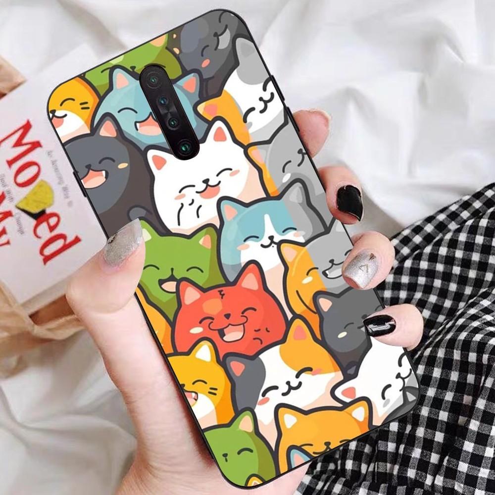 Cartoon Cute Cats Background Phone Case For Redmi 5 6 7 8 9 10 Plus Pro 6 7 8 9 A GO K20 K30 K40 Pro Plus F3 Fundas