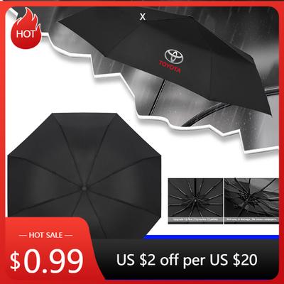 For Toyota 2026 Hot Hub Caps 1pcs Car Automatic Folding Windproof Sunshade Umbrella for Toyota 4runner Harrier Venza Yaris Cross