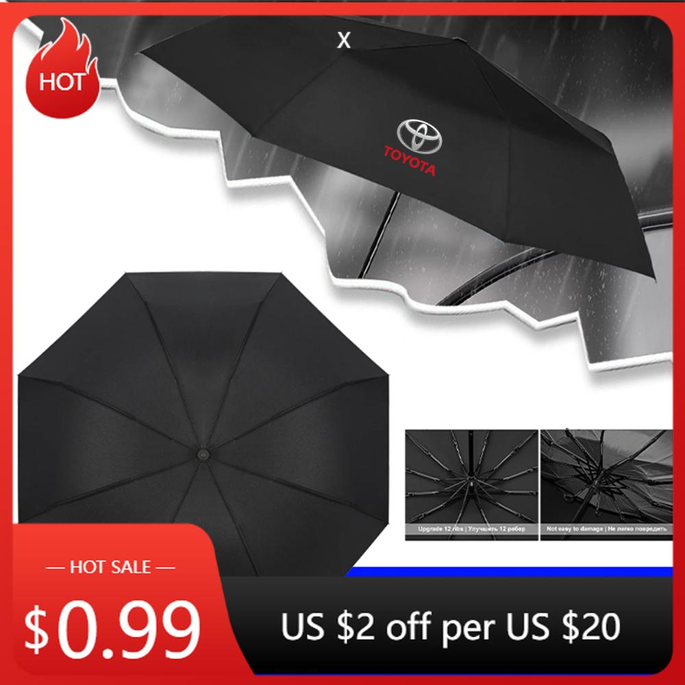 Para Toyota 2026 Calotas Quentes 1 peça Guarda-chuva Automático Dobrável à Prova de Vento para Carro para Toyota 4runner Harrier Venza Yaris Cross