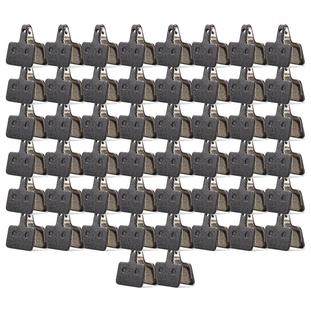 1-50 Set MTB Mountain Bike Metal Disc Brake Pads for SHIMANO M375 M445 M446 Bicycle Parts Cycling Organic Resin Disc Brake Pads