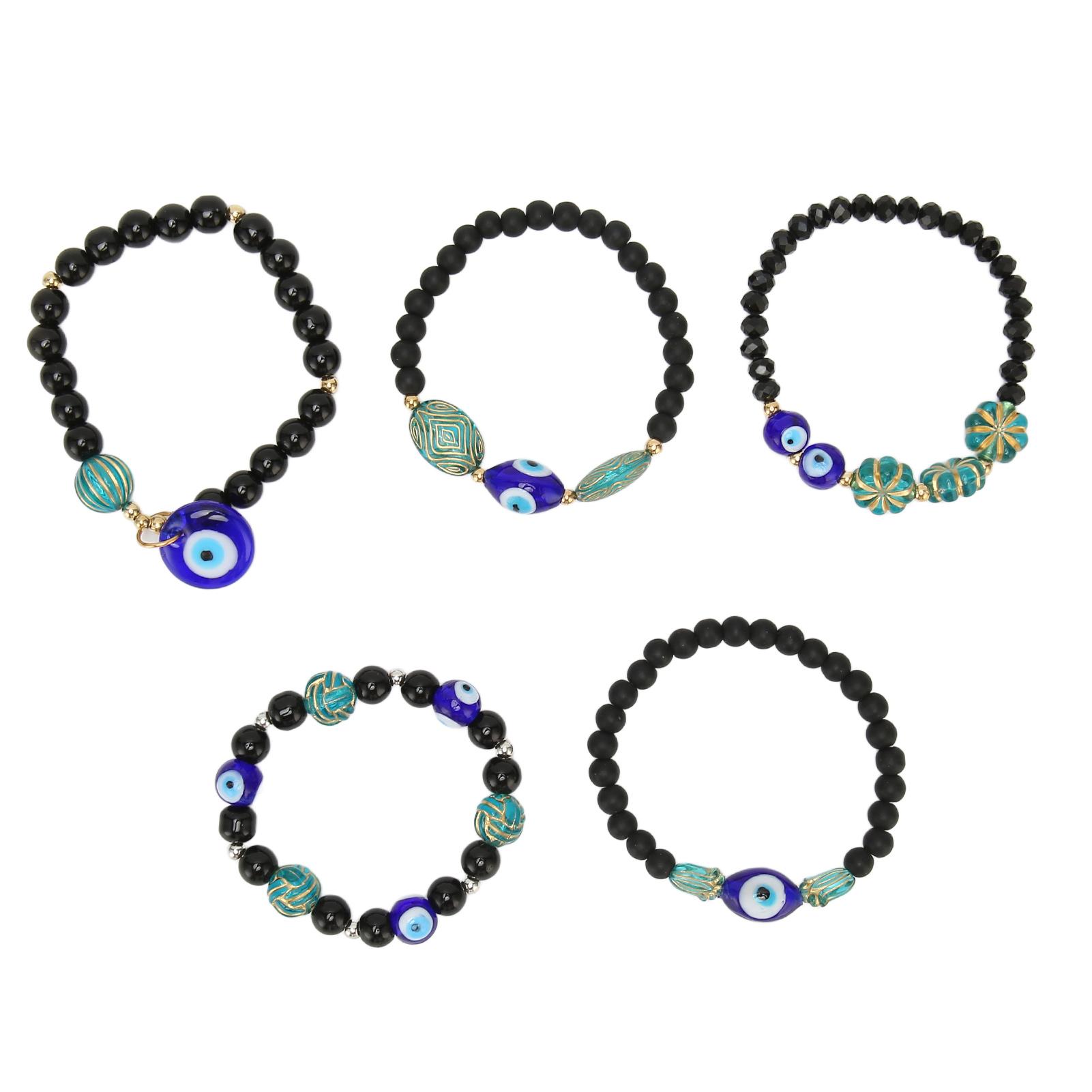 

Black Obsidian Bracelet Elasticity Protection Blessing Amulet Blue Eye Obsidian Bracelet for Men