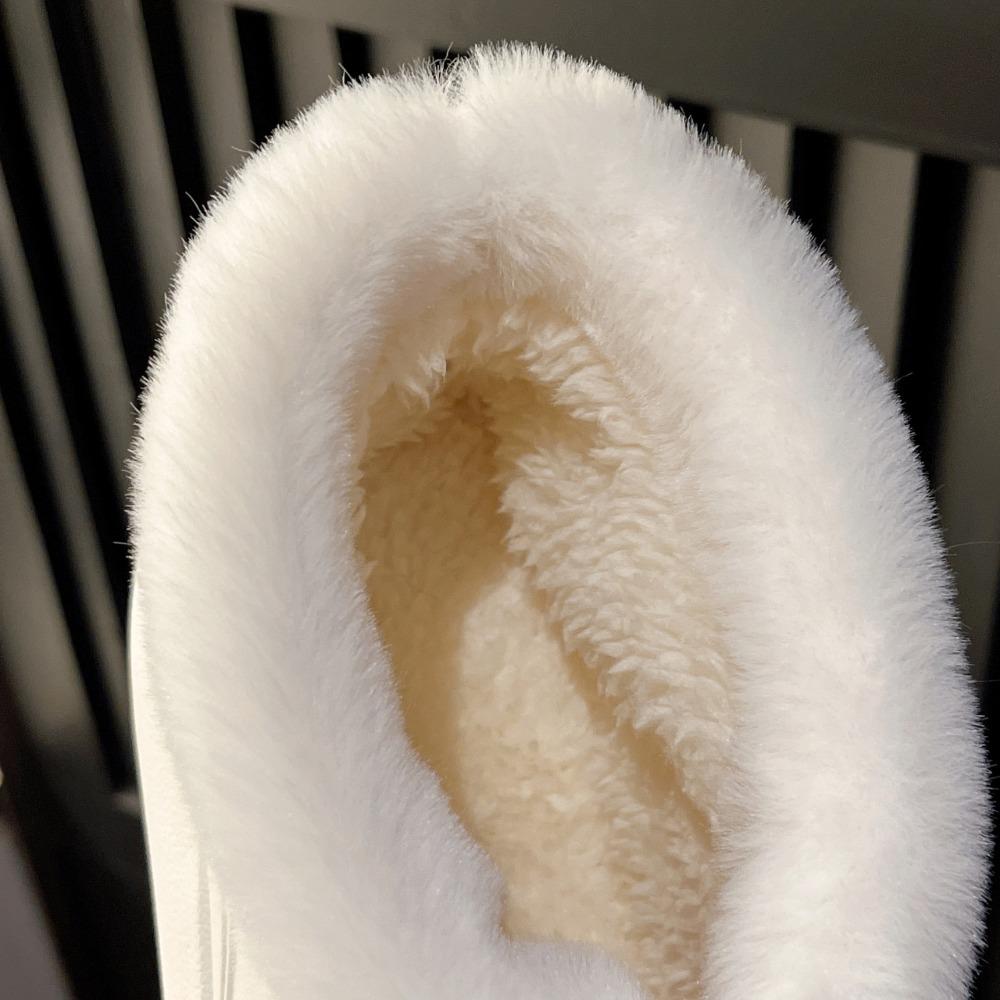 Женские осенне-зимние водонепроницаемые и мягкие теплые зимние ботинки 41 слоновая кость — фото 14