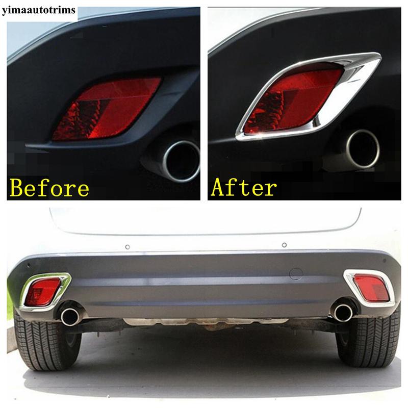 Rear Bumper Fog Lamps Lights Frame Decoration Cover Trim For Mazda CX5 CX-5 2013 2014 2015 2016 ABS Chrome Accessories Exterior