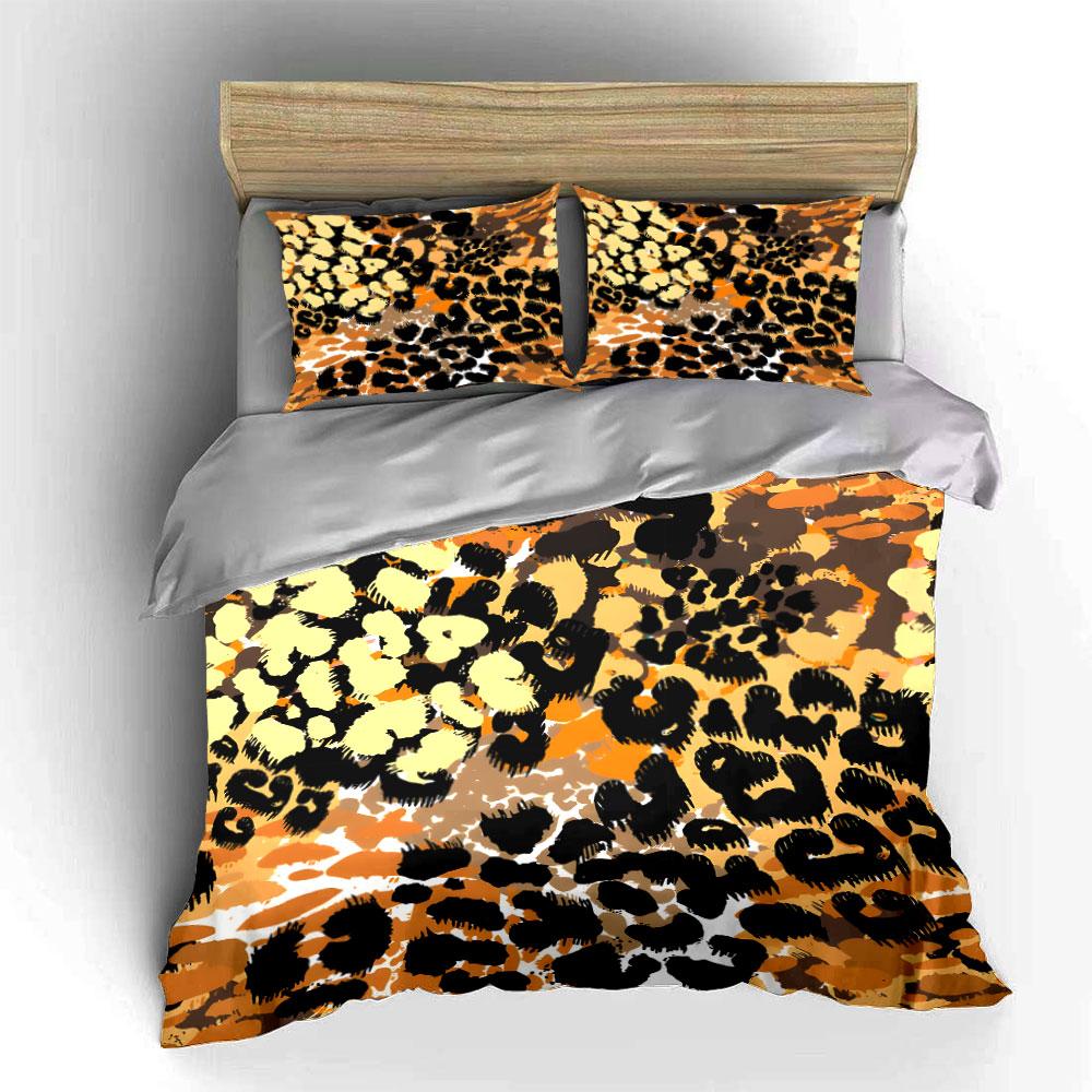 Leopard Print Three-Piece Set For Décor  Kid'S And Adults' Bedroom Decor, Exquisite Three-Piece Bedding Set Gift