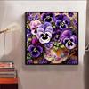 New Arrival 5D DIY Full Circle Diamond Painting "Teacup Purple Flower" Embroidery Cross Stitch Home Decor Gift