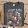 Johnny Depp Mysterious Actor Inspired T-Shirt, Fan Art Tribute Tee, Vintage Cinema Aesthetic, Iconic Movie Star, Alternative Film Love FD