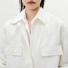LESS Women's Mulberry Silk Loose Fit Long-Sleeve Shirt