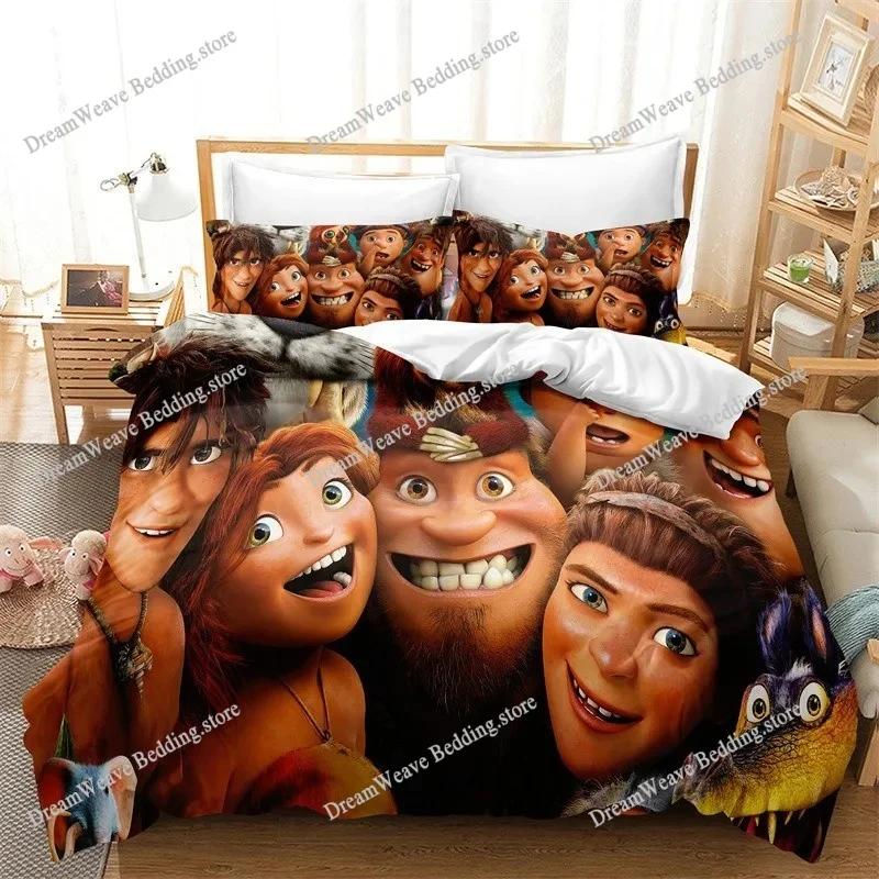 3D Print The Croods Bedding Set Boys Girls Twin Queen King Size Duvet Cover Pillowcase Bed Boys Adult Home Textileextile