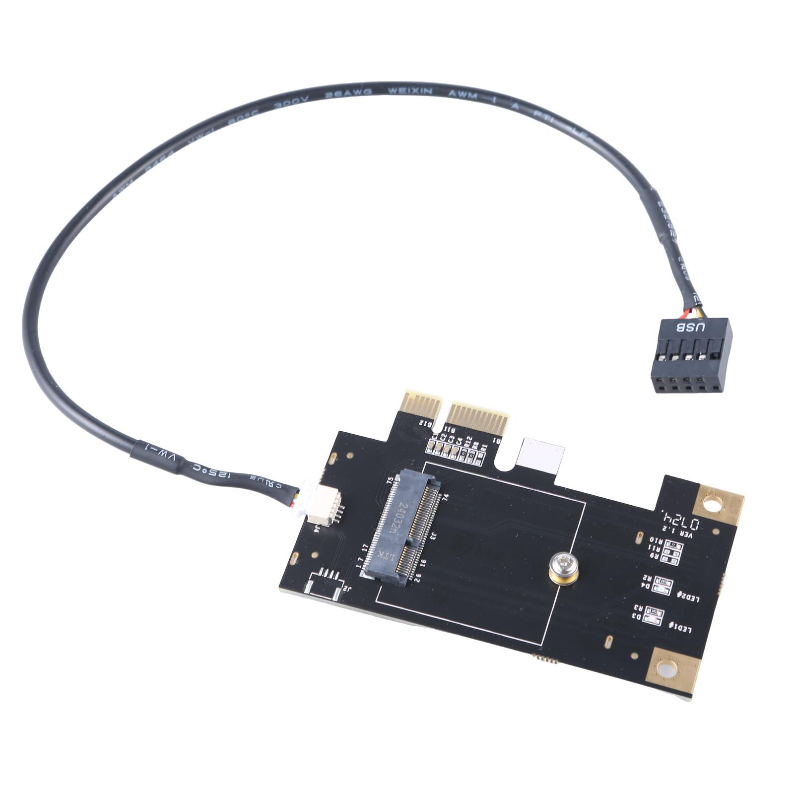 

Адаптерна карта M.2 NGFF до PCI E для настільного комп’ютера Бездротова мережа Bluetooth-сумісна карта адаптера для AX200 AX210