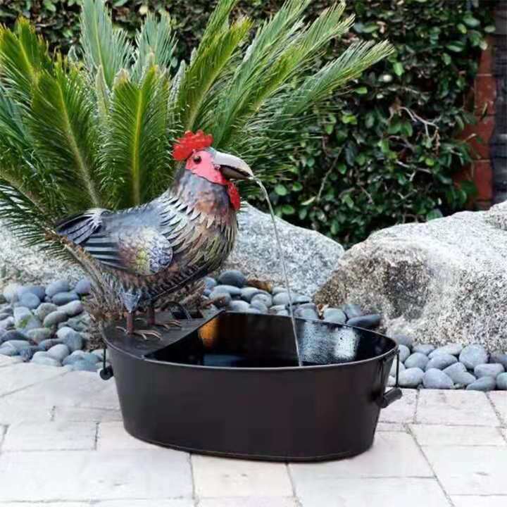Bird Flowing Water Rooster Flowing Water Courtyard Design Decoration Flowing Water Ornament Horticultural Decoration Cycle