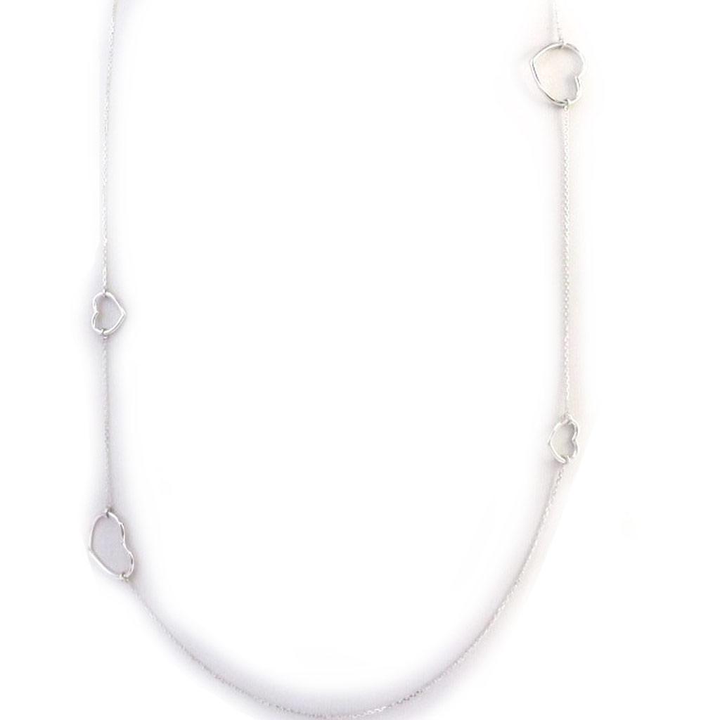 Les Trésors De Lily [N2872] - Silver 'Love' Silver Necklace (rhodium-plated) - 80 Cm - 19x16 Mm