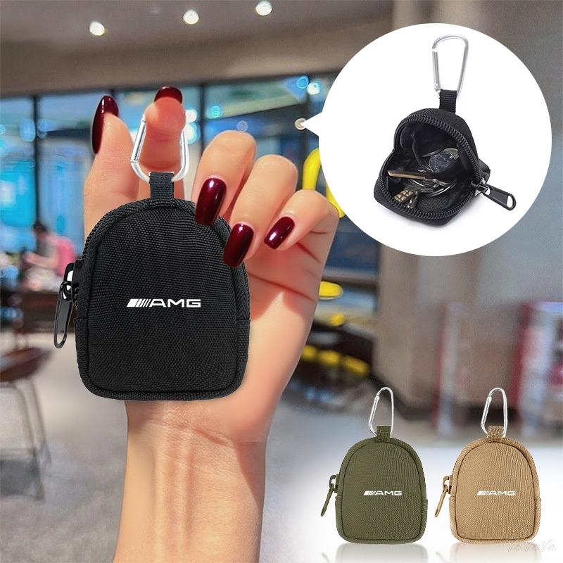 RPO5 Car Wallet Portable Storage Bag Zipper Clutch Multi-function Storage Accessories For Benz AMG W206 W220 W201 W168 W210 Stickers