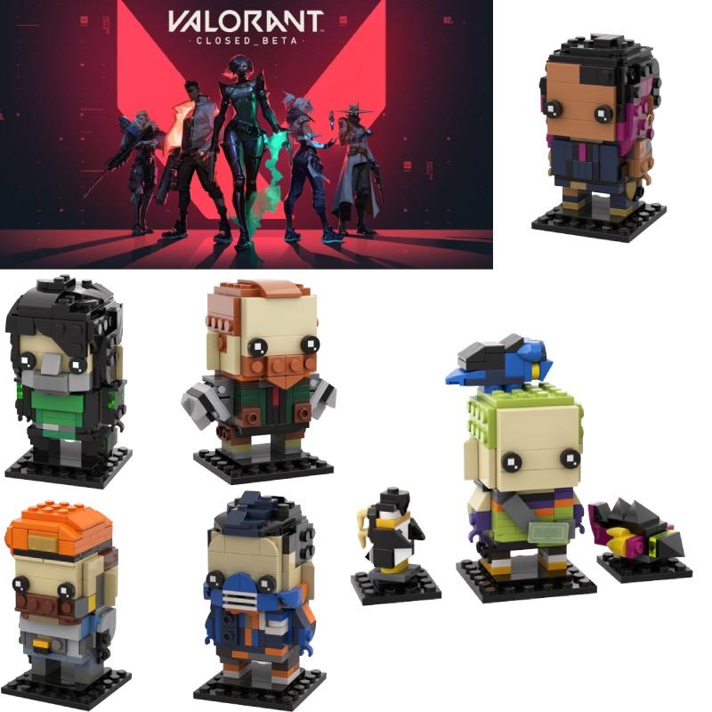 Gobricks Moc Valorant Vertragskopf Miniaturfigur Bauspielzeug