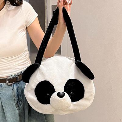 Lovely Plush Panda Bag Daypack Portable Shoulder Purse Women's