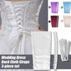 Bridal Gowns Corset Back Kits with 4Meter Satined Tie Shield Cloth for Wedding Dress Zipper Replacement Dress Laceup Set