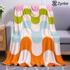 Retro Curved Geometric Ultra Soft Sherpa Fleece Blanket Fluffy Warm Halloween Cozy Throw for Sofa Couch Bedroom Gift All Season