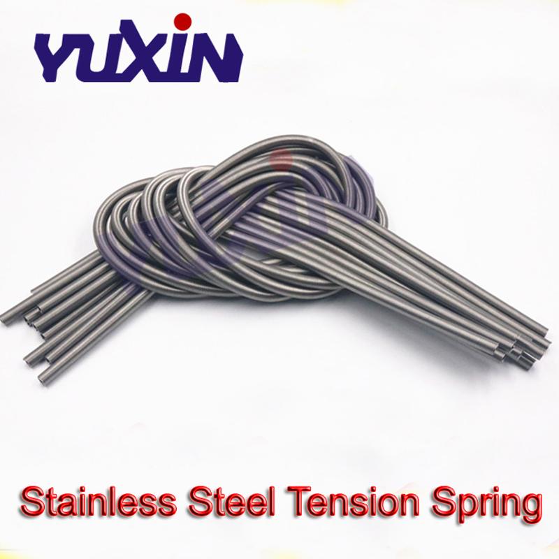 2Pcs 0.2*2*1000mm Stainless Steel Super Long Tension Spring Extension Spring Wire Diameter 0.2mm Out Diameter 2mm  Length1000mm