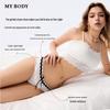 Mybody Hedvábně saténové kalhotky s volánkovým lemem Nízký pas