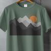 Mountain Sun T-Shirt, Nature Minimalist Outdoors T-Shirt, Sunrise Modern Tee