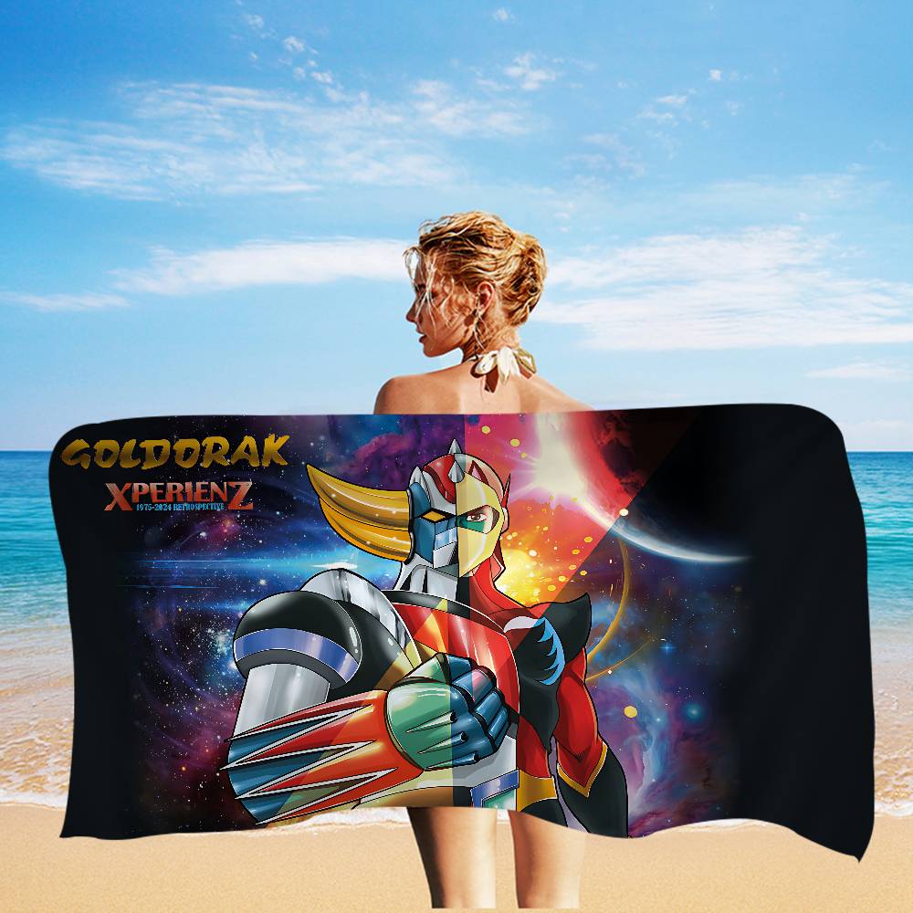 UFO ROBO G-GRENDIZERs G-GOLDORAKs Microfiber Beach Towel Absorbent Quick dry Soft Yoga Swimming Resort Mountain Climbing Towel