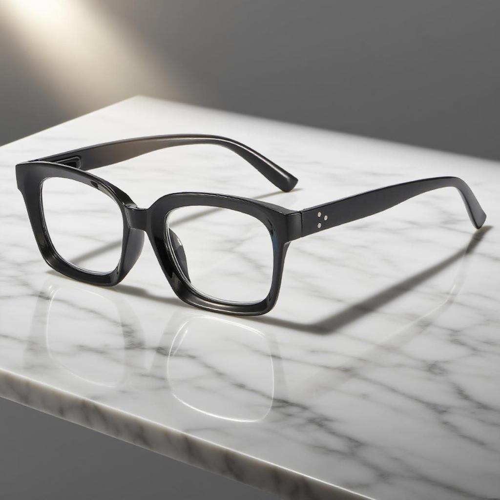 Classic Thick Square Frame Clear Lens Glasses for Women Men Non Prescription Eyeglasses