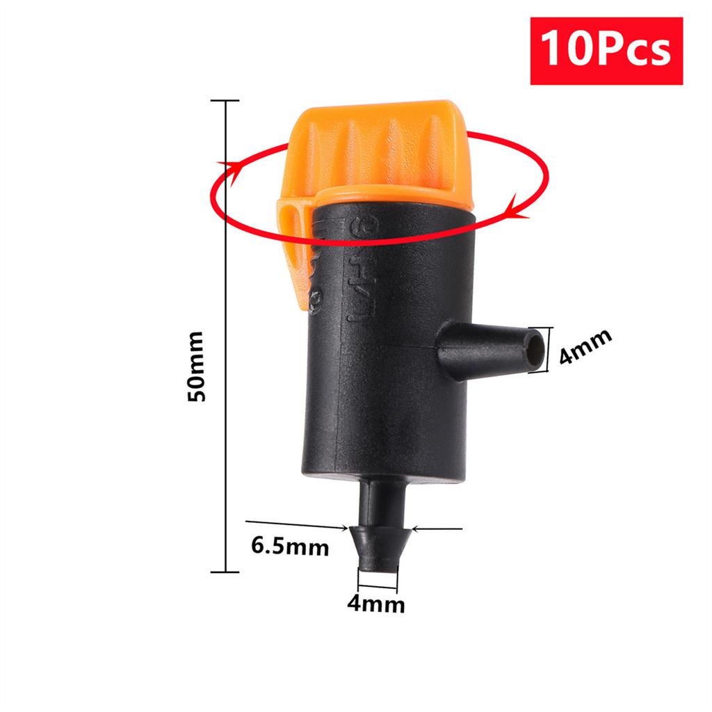 0~40L/0~60L Flow Rate Adjustable Dripper 4/7mm Hose Garden Orchard Plants Flowers Micro Drip Irrigation Sprinkler Head 10/100Pcs