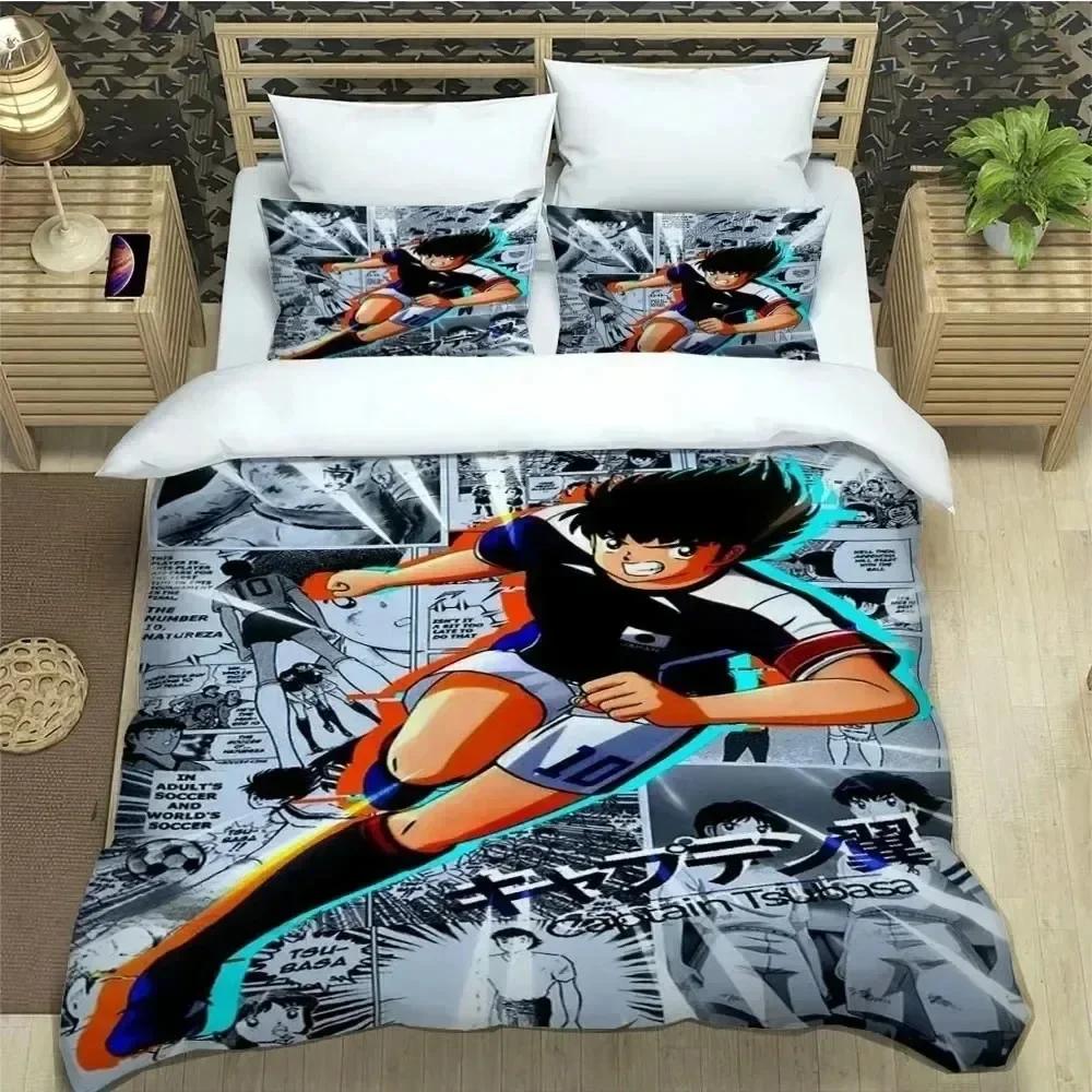 New Anime C-CAPTAIN TSUBASA Comfortable Duvet Quilt Cover Pillowcase Bedding Set Children Bedroom Decoration Home Textile