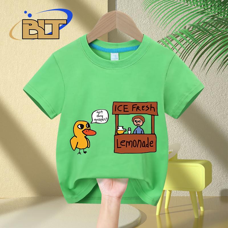 Got any grapes lemonade stand kids TShirt summer childrens pure cotton shortsleeved casual tops boys and girls gifts