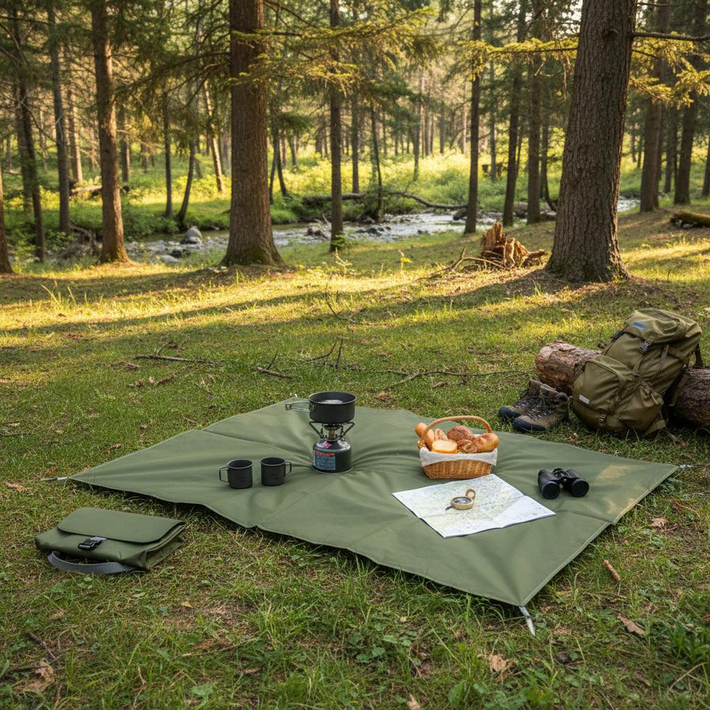 Mini Picnic Mat Portable Waterproof Moisture Proof Camping Mat for Outdoor Hiking Beach and Park Use