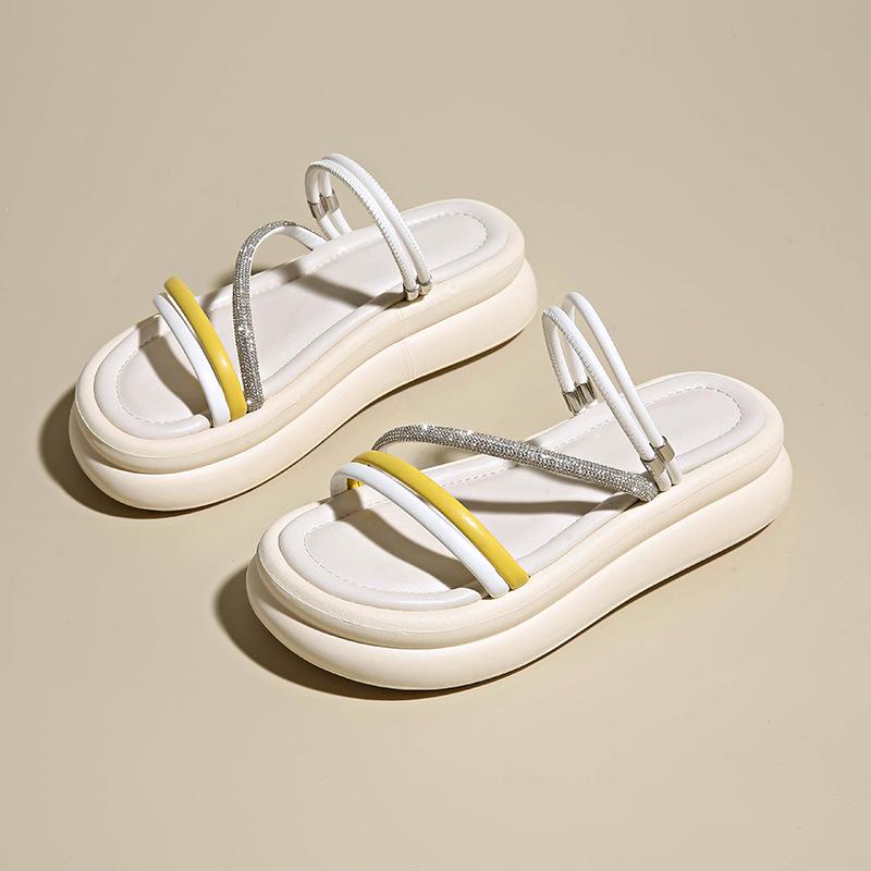Fashion Beach Sandals Women 2025 New Summer Womens Fashion Platform Sandals Soft Bottom Two Wear Cool Slippers Women Zapatillas de mujer