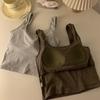 Women Bras Tank Vest Solid Long Underwear For Girls Casual Bras Solid Simple Lingerie Inner Tops Street Wear