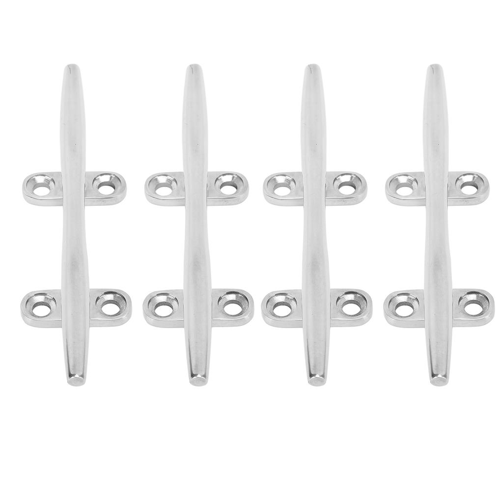4Pcs Boat Mooring Cleat Sturdy Stainless Steel Dock Cleats for Marine Yachts Inflatable Yachts