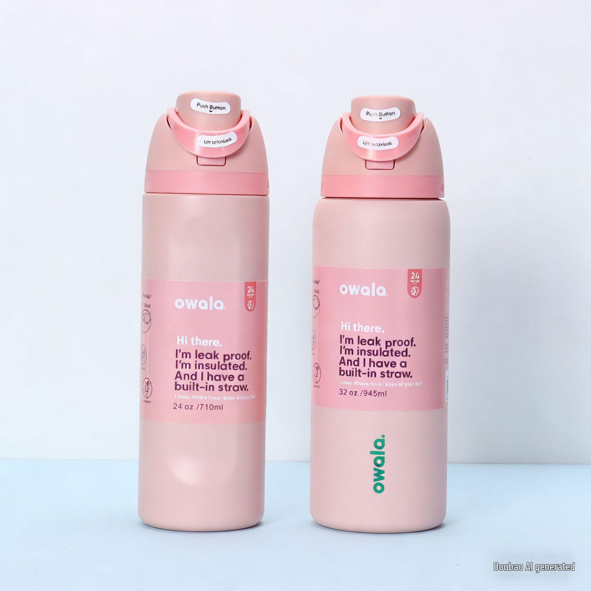 

Ізольована туристична чашка для води Owala Style з нержавіючої сталі 304 24oz