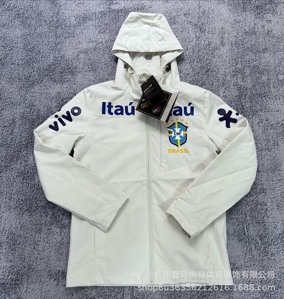 Brésil Allemagne veste fine coupe-vent imperméable à capuche maillot de football Inter Milan Chelsea