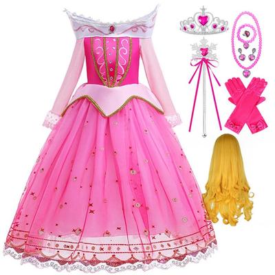 Frozen Princess Dress: Ailuo Girls' Sleeping Beauty Outfit for Spring, Summer, Autumn, June 1st Children's Day Celebration.