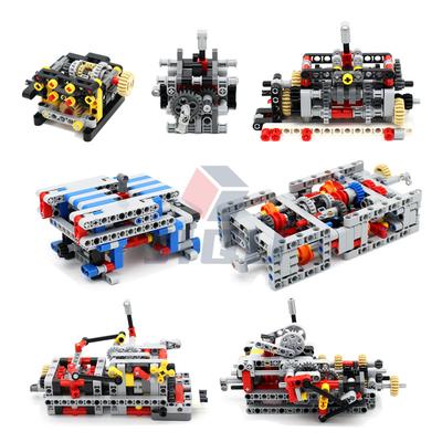 MOC Hightech-Teile Alle Arten von Mehrgang-Motor-Getriebe-Set Modellbausteine Steine Kompatibel mit Motor PF Set DIY Spielzeug