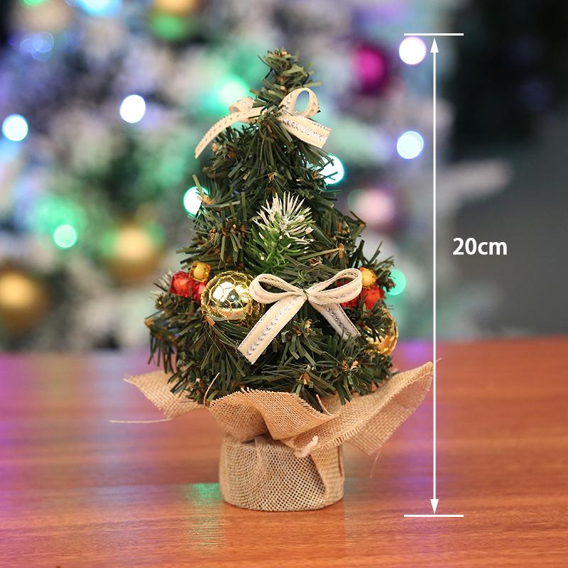 20cm Mini Christmas Tree Ornament - Small Holiday Desktop Decoration Gift